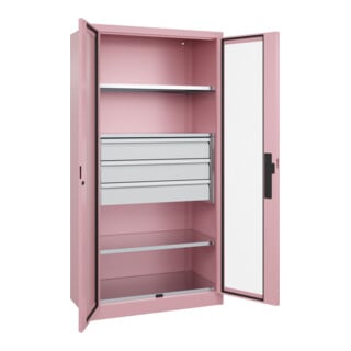 C+P Schwerlastschrank Acurado Pro 1950 x 1000 x 500 mm Hellrosa
