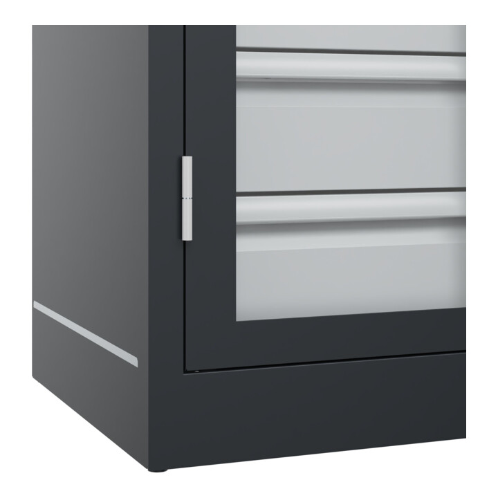 C+P Schwerlastschrank Acurado Pro 1950 x 1000 x 500 mm mit Schubladen 7021/7021