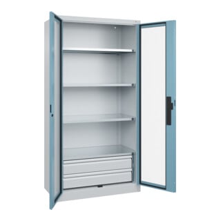 C+P Schwerlastschrank Acurado Pro 1950 x 1000 x 500 mm mit Schubladen