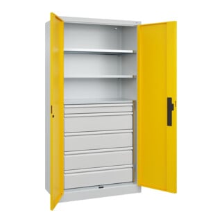 C+P Schwerlastschrank Acurado Pro 1950 x 1000 x 500 mm mit Schubladen