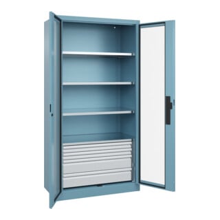 C+P Schwerlastschrank Acurado Pro 1950 x 1000 x 500 mm mit Schubladen