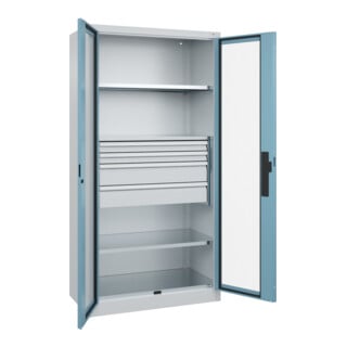 C+P Schwerlastschrank Acurado Pro 1950 x 1000 x 500 mm mit Schubladen