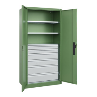 C+P Schwerlastschrank Acurado Pro 1950 x 1000 x 500 mm mit Schubladen