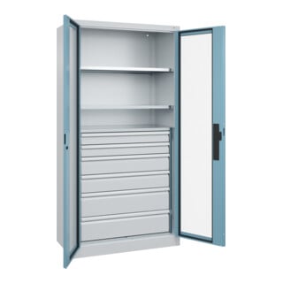 C+P Schwerlastschrank Acurado Pro 1950 x 1000 x 500 mm mit Schubladen