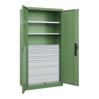 C+P Schwerlastschrank Acurado Pro 1950 x 1000 x 500 mm mit Schubladen