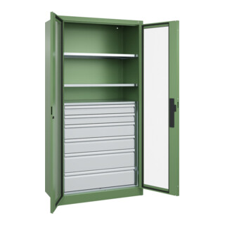 C+P Schwerlastschrank Acurado Pro 1950 x 1000 x 500 mm mit Schubladen