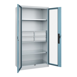 C+P Schwerlastschrank Acurado Pro 1950 x 1000 x 500 mm mit Schubladen