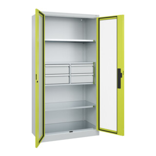 C+P Schwerlastschrank Acurado Pro 1950 x 1000 x 500 mm mit Schubladen