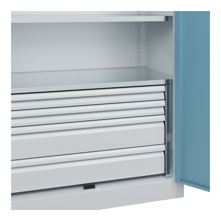 C+P Schwerlastschrank Acurado Pro 1950 x 1000 x 500 mm mit Schubladen