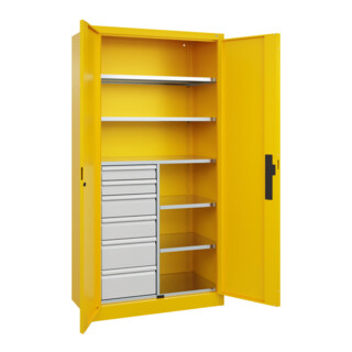 C+P Schwerlastschrank Acurado Pro 1950 x 1000 x 500 mm mit Schubladen