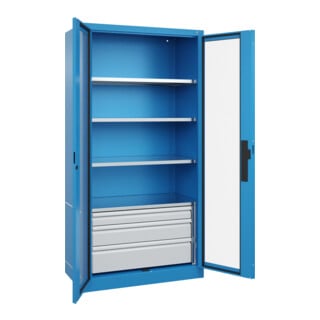 C+P Schwerlastschrank Acurado Pro 1950 x 1000 x 500 mm RAL 5012