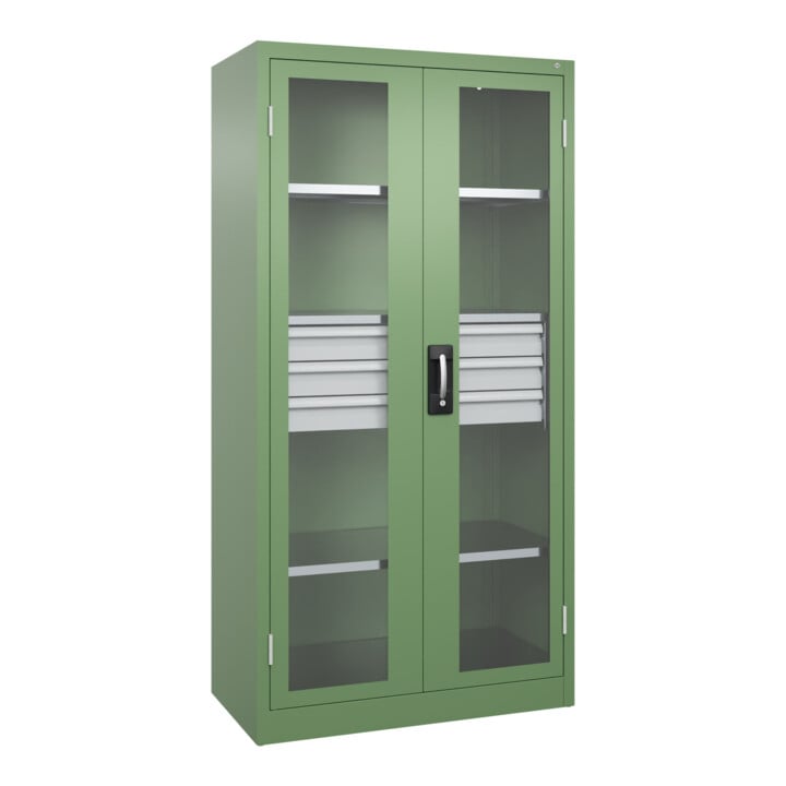 C+P Schwerlastschrank Acurado Pro 1950 x 1000 x 500 mm RAL 6011