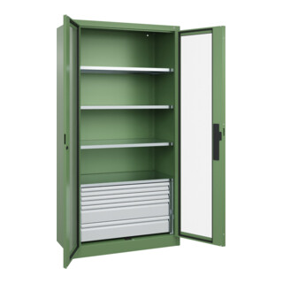 C+P Schwerlastschrank Acurado Pro 1950 x 1000 x 500 mm RAL 6011