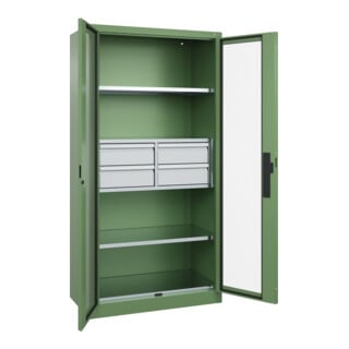 C+P Schwerlastschrank Acurado Pro 1950 x 1000 x 500 mm RAL 6011