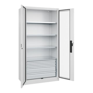 C+P Schwerlastschrank Acurado Pro 1950 x 1000 x 500 mm RAL 9016
