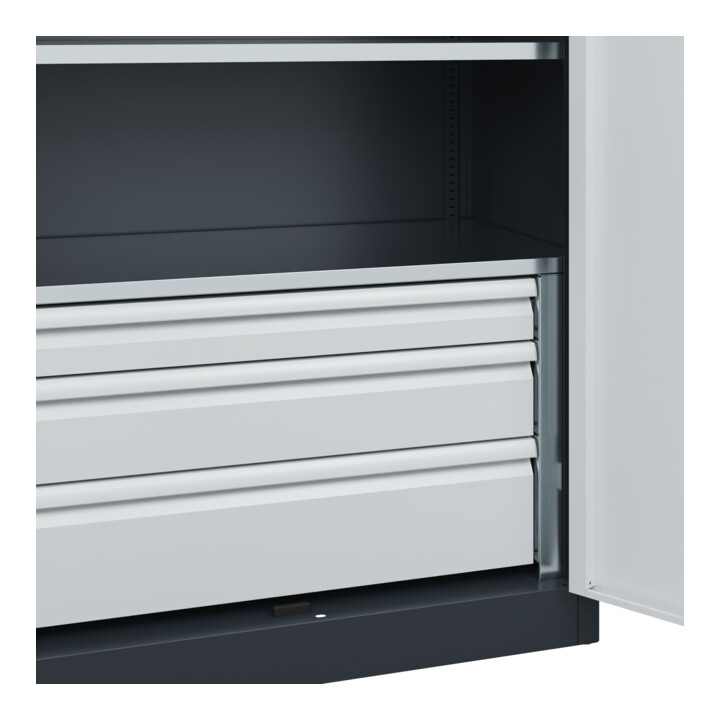 C+P Schwerlastschrank Acurado Pro 1950 x 1000 x 500mm 7016/7035