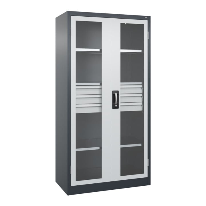 C+P Schwerlastschrank Acurado Pro 1950 x 1000 x 500mm 7016/7035