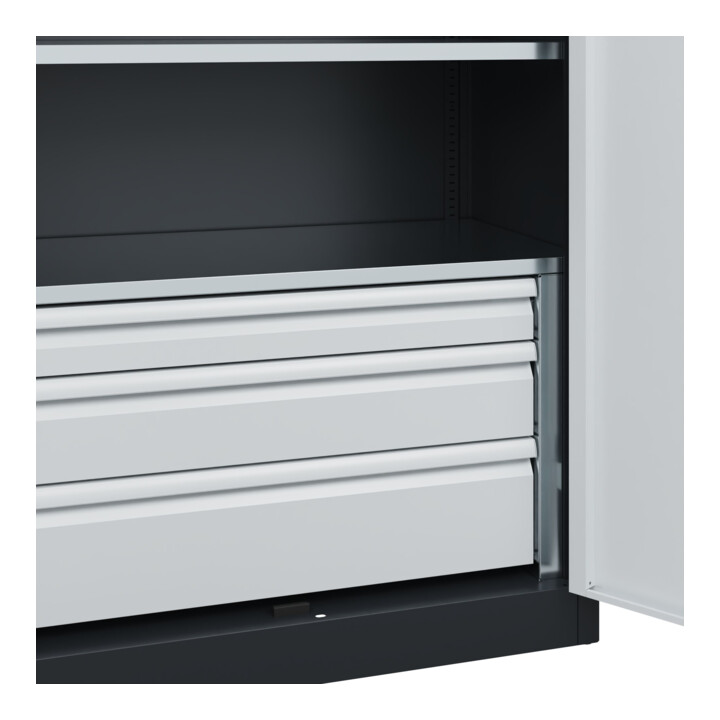 C+P Schwerlastschrank Acurado Pro 1950 x 1000 x 500mm 7021/7035