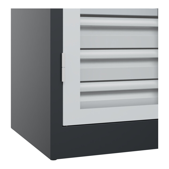 C+P Schwerlastschrank Acurado Pro 1950 x 1000 x 500mm 7021/7035