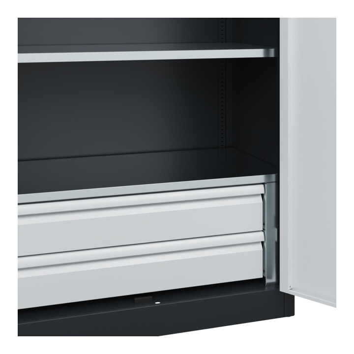 C+P Schwerlastschrank Acurado Pro 1950 x 1000 x 500mm 7021/7035