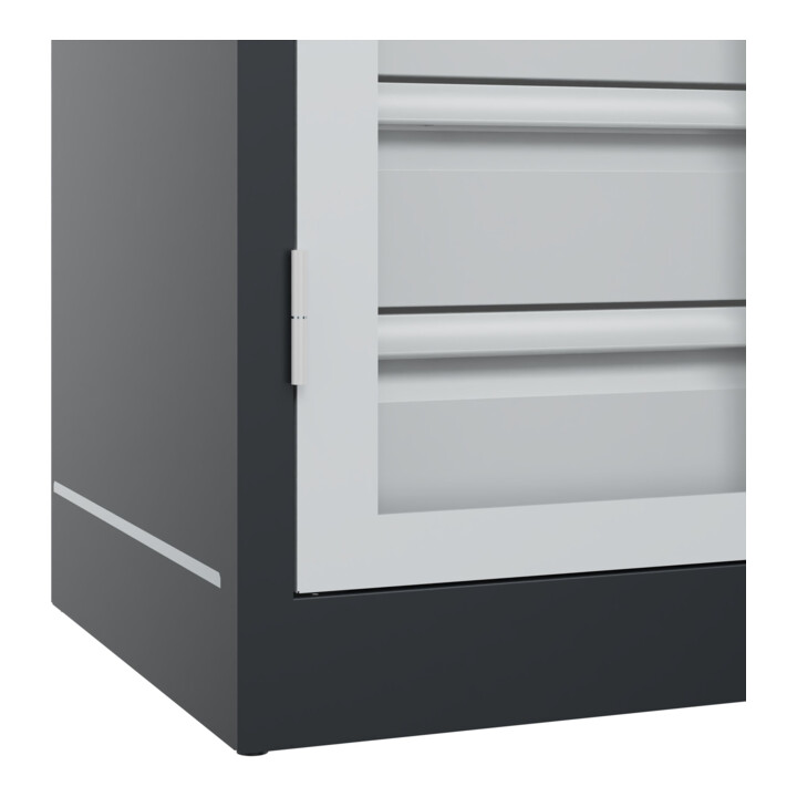C+P Schwerlastschrank Acurado Pro 1950 x 1000 x 500mm 7021/7035
