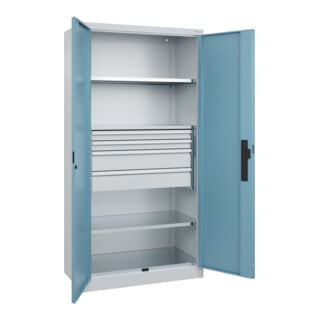 C+P Schwerlastschrank Acurado Pro 1950 x 1000 x 500mm 7035/0010