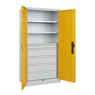 C+P Schwerlastschrank Acurado Pro 1950 x 1000 x 500mm 7035/1004