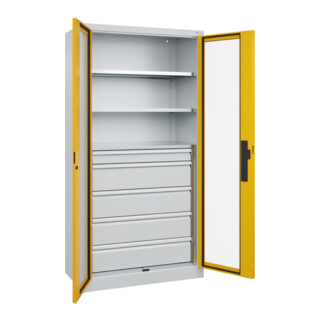 C+P Schwerlastschrank Acurado Pro 1950 x 1000 x 500mm 7035/1004
