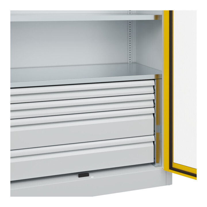 C+P Schwerlastschrank Acurado Pro 1950 x 1000 x 500mm 7035/1023