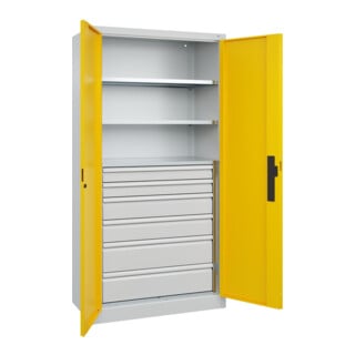 C+P Schwerlastschrank Acurado Pro 1950 x 1000 x 500mm 7035/1023