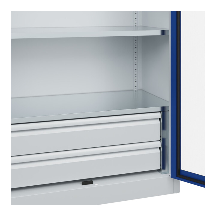 C+P Schwerlastschrank Acurado Pro 1950 x 1000 x 500mm 7035/5010