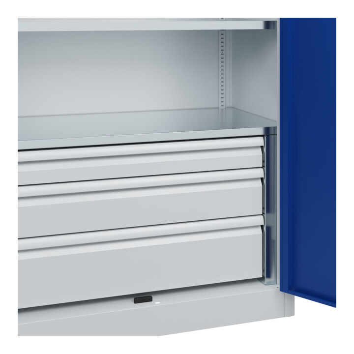 C+P Schwerlastschrank Acurado Pro 1950 x 1000 x 500mm 7035/5010