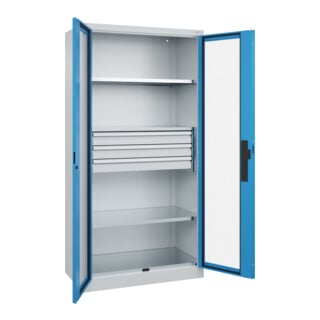 C+P Schwerlastschrank Acurado Pro 1950 x 1000 x 500mm 7035/5012