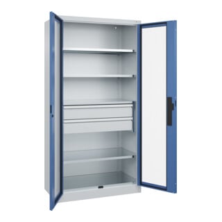 C+P Schwerlastschrank Acurado Pro 1950 x 1000 x 500mm 7035/5012