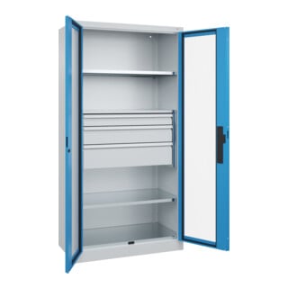 C+P Schwerlastschrank Acurado Pro 1950 x 1000 x 500mm 7035/5012