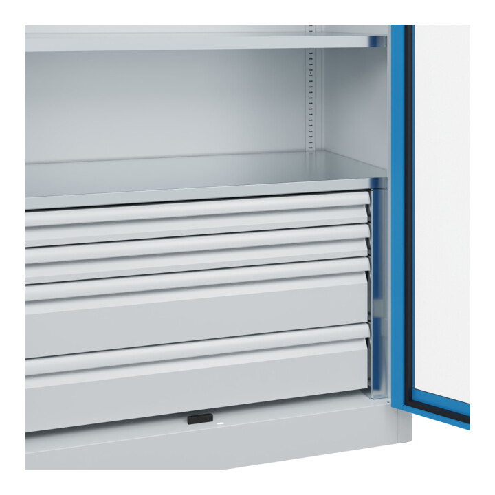 C+P Schwerlastschrank Acurado Pro 1950 x 1000 x 500mm 7035/5012