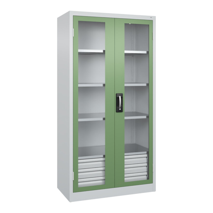 C+P Schwerlastschrank Acurado Pro 1950 x 1000 x 500mm 7035/6011