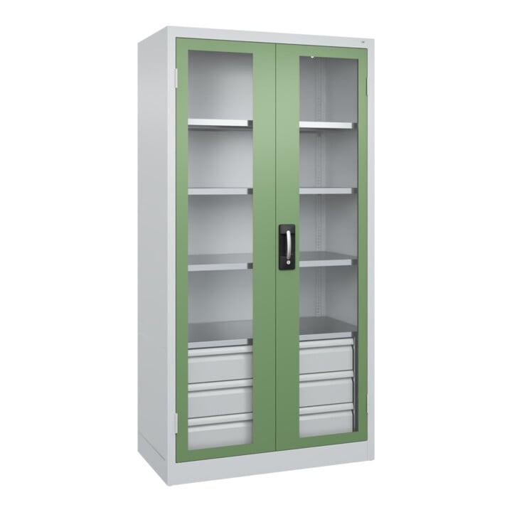C+P Schwerlastschrank Acurado Pro 1950 x 1000 x 500mm 7035/6011