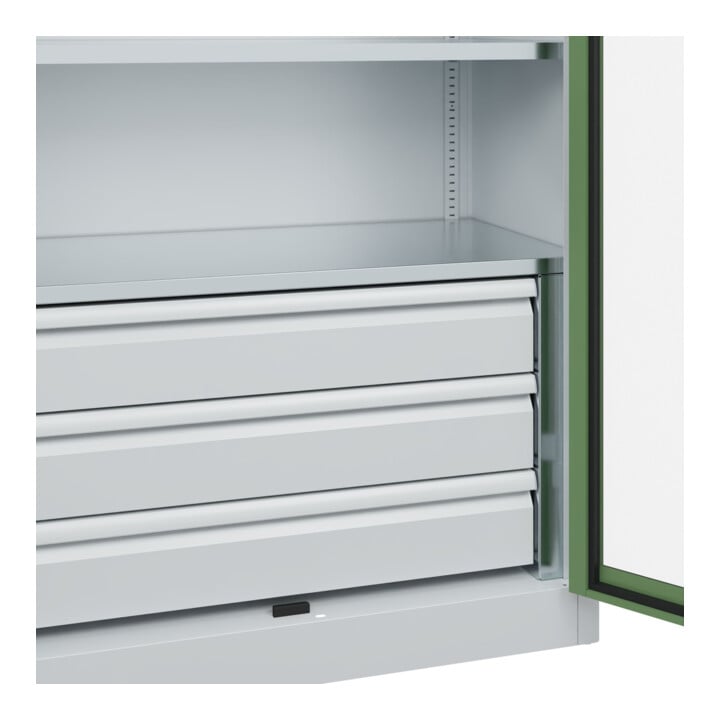 C+P Schwerlastschrank Acurado Pro 1950 x 1000 x 500mm 7035/6011