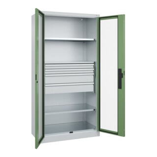 C+P Schwerlastschrank Acurado Pro 1950 x 1000 x 500mm 7035/6011