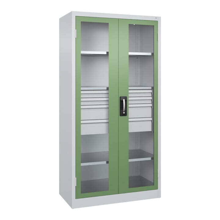 C+P Schwerlastschrank Acurado Pro 1950 x 1000 x 500mm 7035/6011