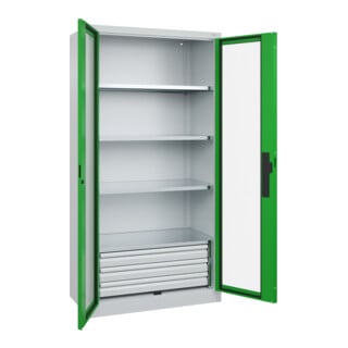 C+P Schwerlastschrank Acurado Pro 1950 x 1000 x 500mm 7035/6037