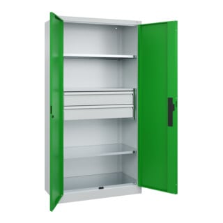 C+P Schwerlastschrank Acurado Pro 1950 x 1000 x 500mm 7035/6037