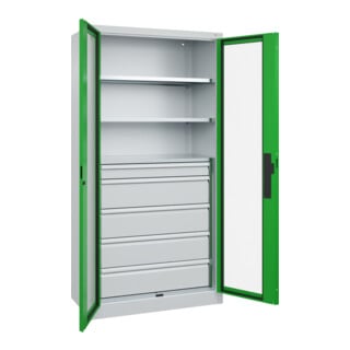 C+P Schwerlastschrank Acurado Pro 1950 x 1000 x 500mm 7035/6037