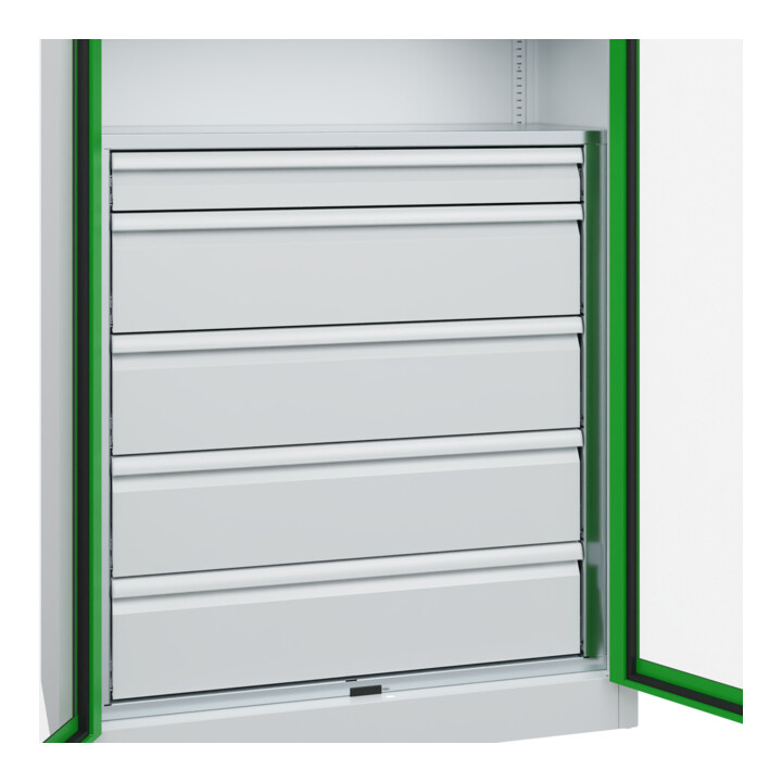 C+P Schwerlastschrank Acurado Pro 1950 x 1000 x 500mm 7035/6037