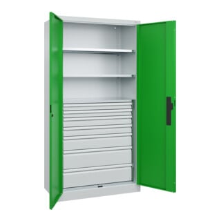 C+P Schwerlastschrank Acurado Pro 1950 x 1000 x 500mm 7035/6037