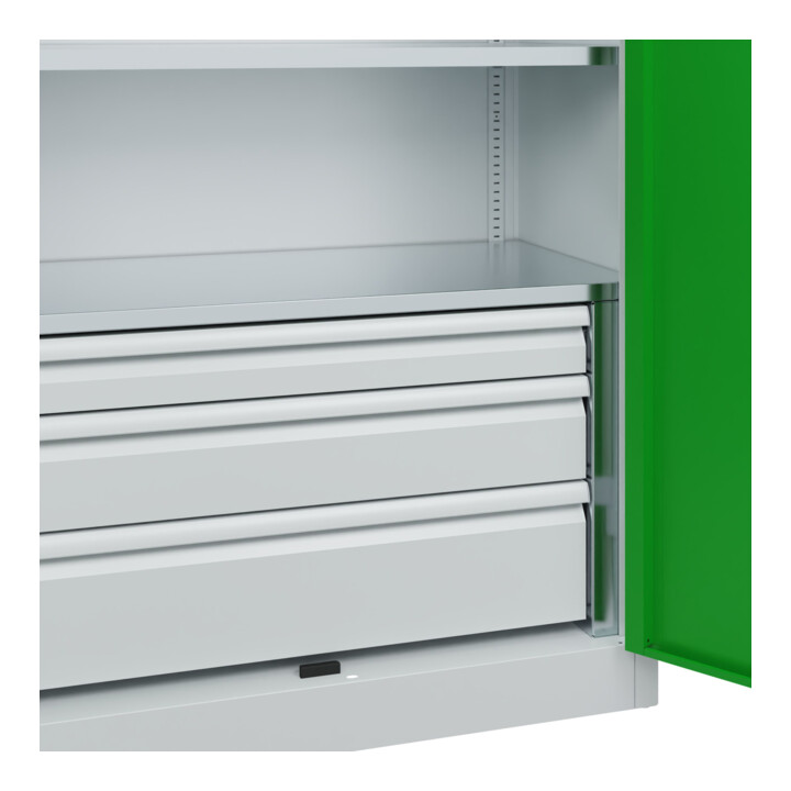 C+P Schwerlastschrank Acurado Pro 1950 x 1000 x 500mm 7035/6037