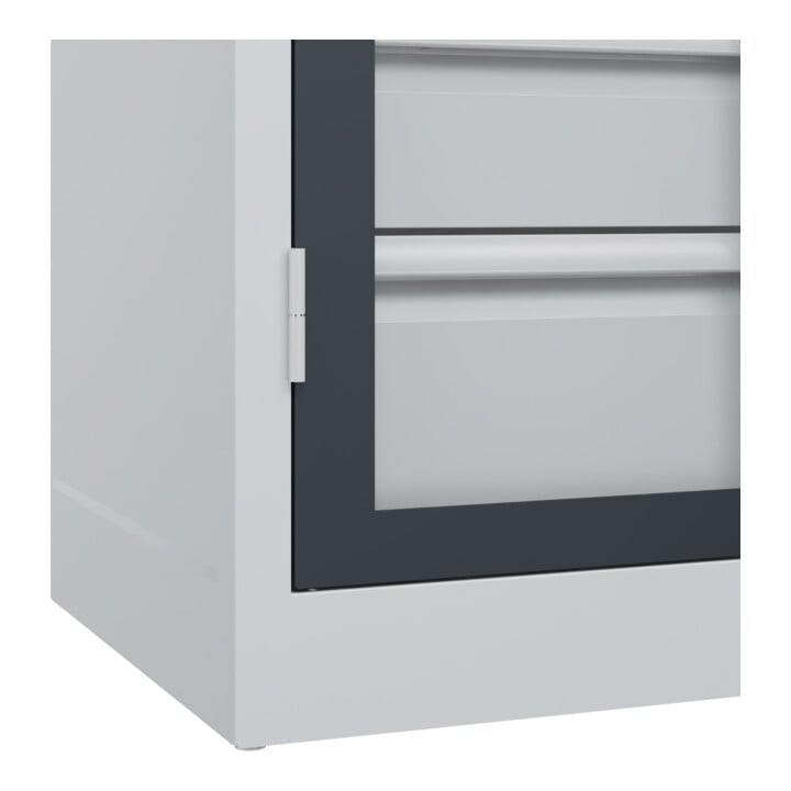 C+P Schwerlastschrank Acurado Pro 1950 x 1000 x 500mm 7035/7016