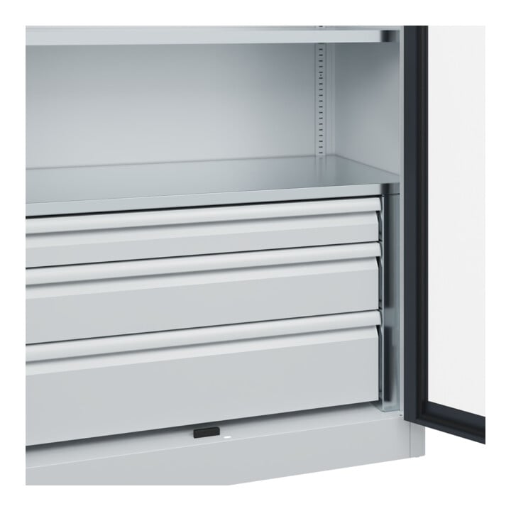 C+P Schwerlastschrank Acurado Pro 1950 x 1000 x 500mm 7035/7016