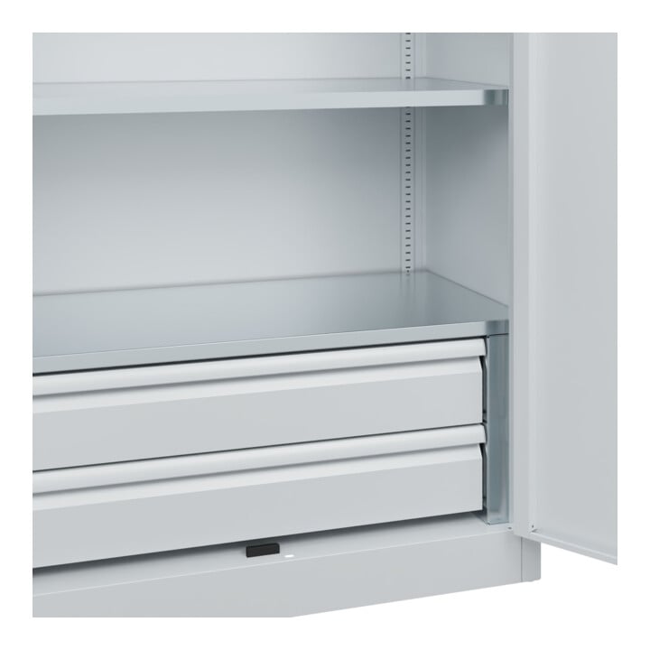 C+P Schwerlastschrank Acurado Pro 1950 x 1000 x 500mm 7035/7035